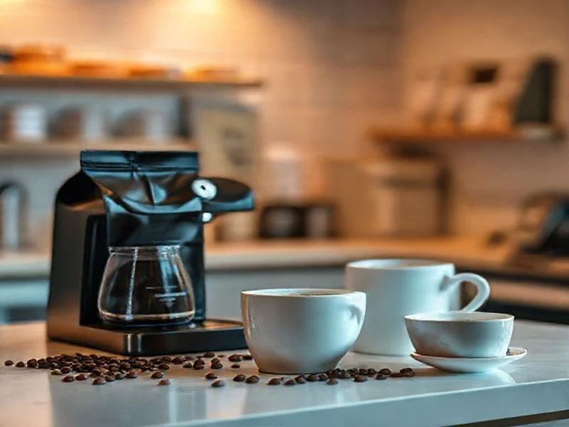 Assortment of exotic single-origin coffee bean bags